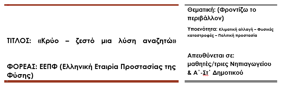 Κρύο – ζεστό μια λύση αναζητώ